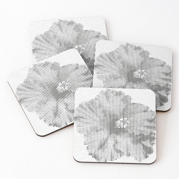 Item preview, Dotted Flower / Poppy / Vector Art - Monochrome halftone raster designed and sold by in-vectors.