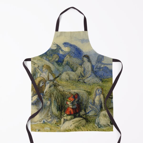 Item preview, Ladies in the field with Goats illustration designed and sold by Vintage Designs +.