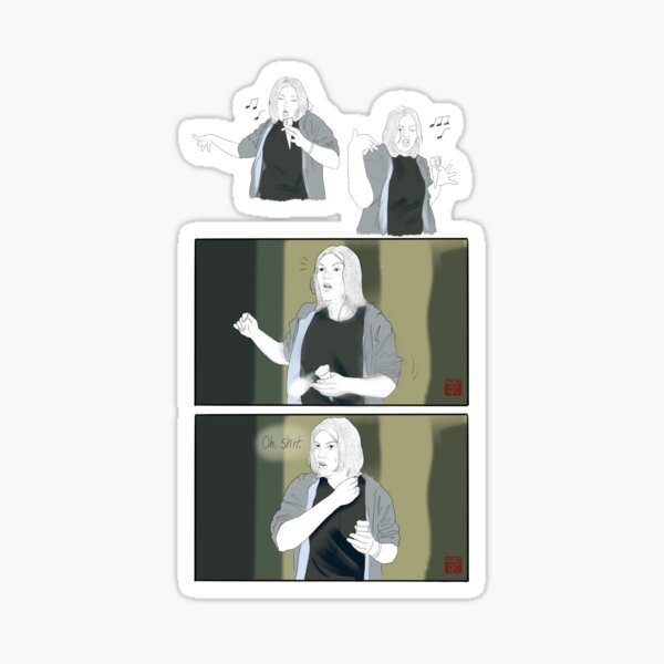 Dot Rocking Out Sticker
