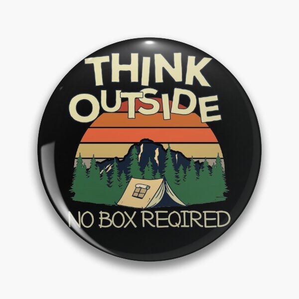 Item preview, Think outside no box required - gift for hiking, mountains, nature lovers designed and sold by hyggekrog.