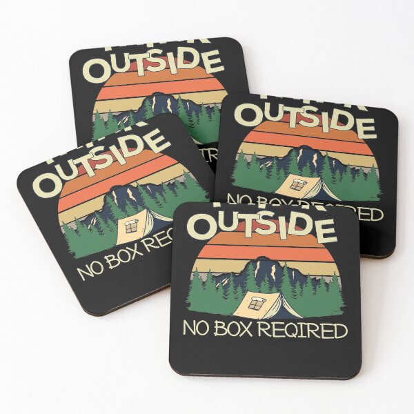 Item preview, Think outside no box required - gift for hiking, mountains, nature lovers designed and sold by hyggekrog.