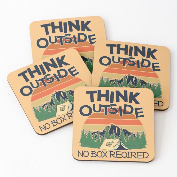 Item preview, Think outside no box required - gift for hiking, mountains, nature lovers designed and sold by hyggekrog.