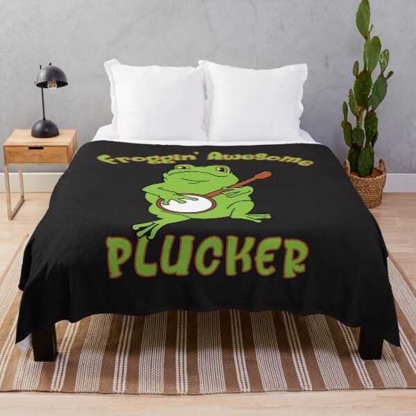 Item preview, Cottagecore Frog FROGGI'N AWESOME PLUCKER BANJO Pun designed and sold by KatesFunnyArt.