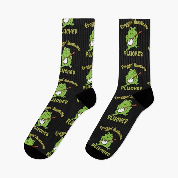 Item preview, Cottagecore Frog FROGGI'N AWESOME PLUCKER BANJO Pun designed and sold by KatesFunnyArt.