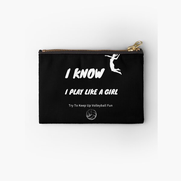 Item preview, I Know I Play Like A Girl Try To Keep Up Volleyball Fun Shirt designed and sold by stylism.