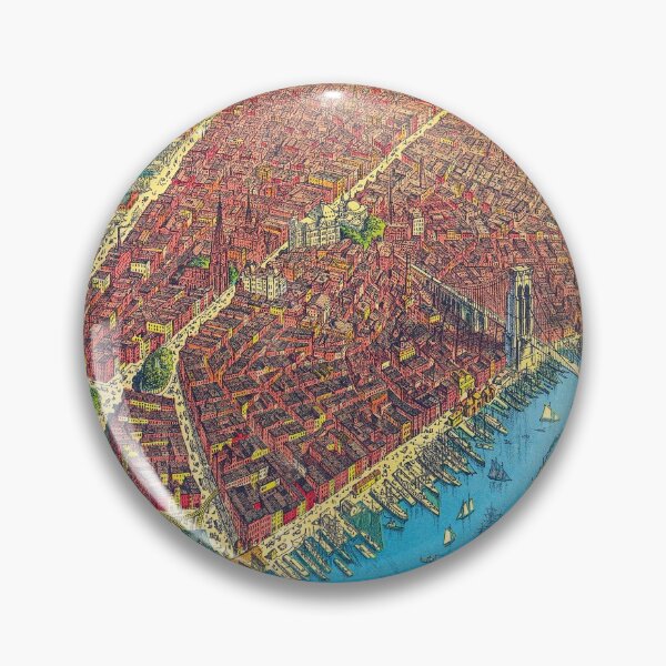 Aperçu de l'œuvre Affiche de carte vintage de New York créée et vendue par Intrepix.