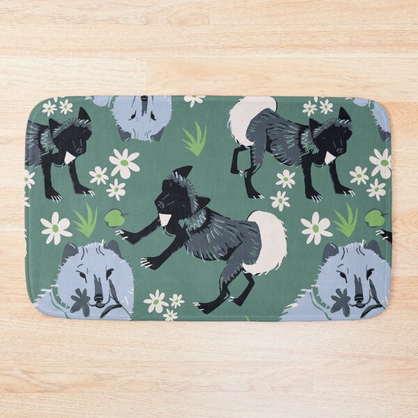 Item preview, Arctic Fox vector art teal designed and sold by EskTuulispaa.