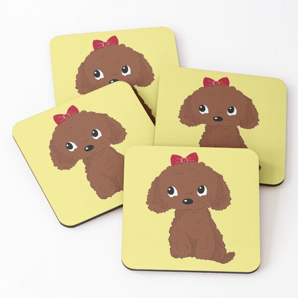 Item preview, Cute Red Toy Poodle Apricot Toy Poodle designed and sold by Cat N' Doodles.