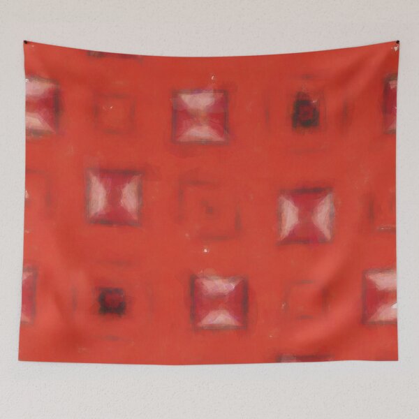 Item preview, brushed patterns red squares designed and sold by Filigranas Digitales.