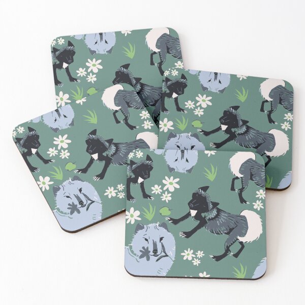 Item preview, Arctic Fox vector art teal designed and sold by EskTuulispaa.