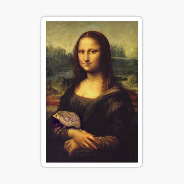 Mona Lisa Hedgehog Sticker