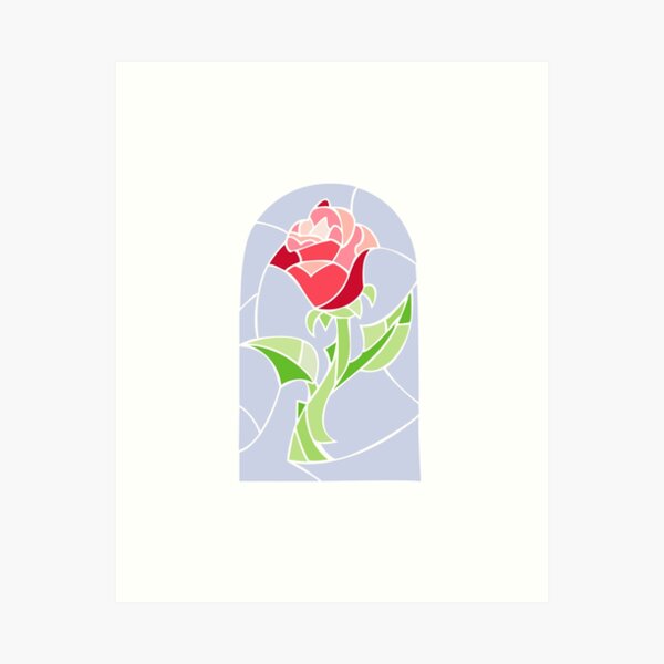 Beauty And The Beast Rose Art Prints Redbubble