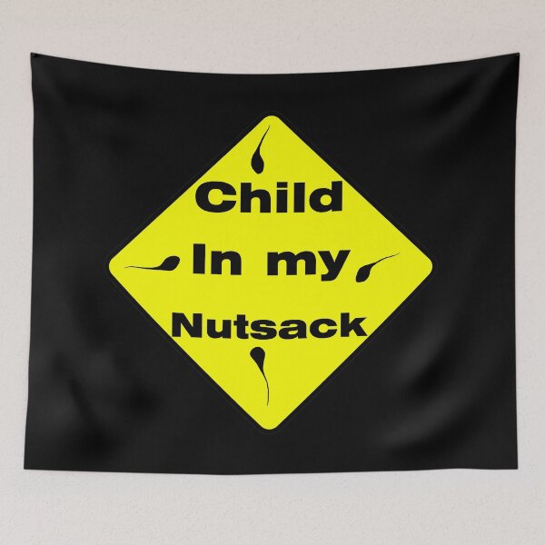 Item preview, Child In My Nutsack Sticker designed and sold by OldschoolTs.