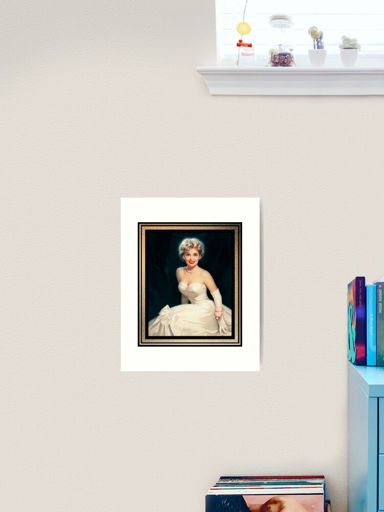 Vintage Framed WALT OTTO Ready to Serve Pin-up Girl Print 