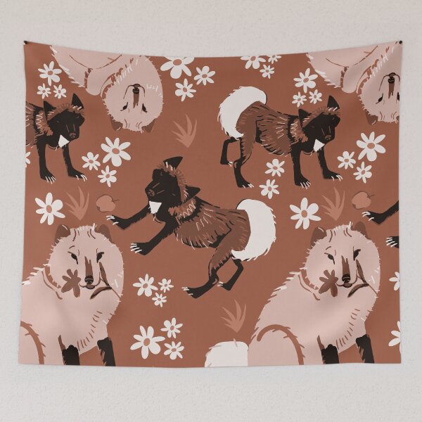 Item preview, Arctic Fox vector art warm brown designed and sold by EskTuulispaa.