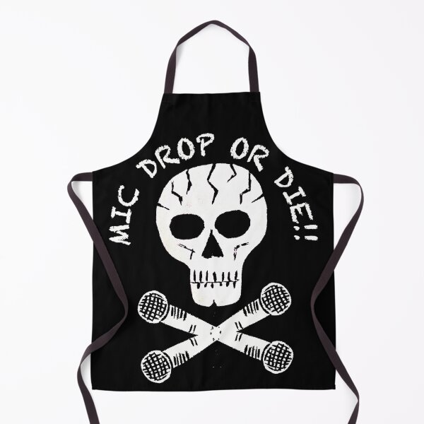 Item preview, MIC DROP OR DIE!! - original linocut design and print with digital text added designed and sold by PixelPalmer.