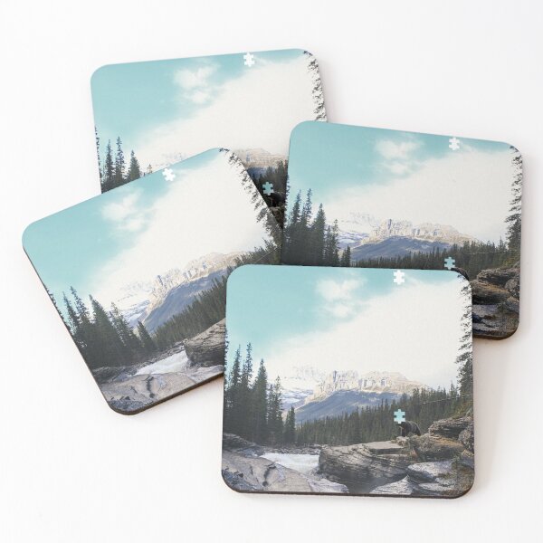 Item preview, Canadian landscape with a sky-faced bear  designed and sold by KateBlubird.