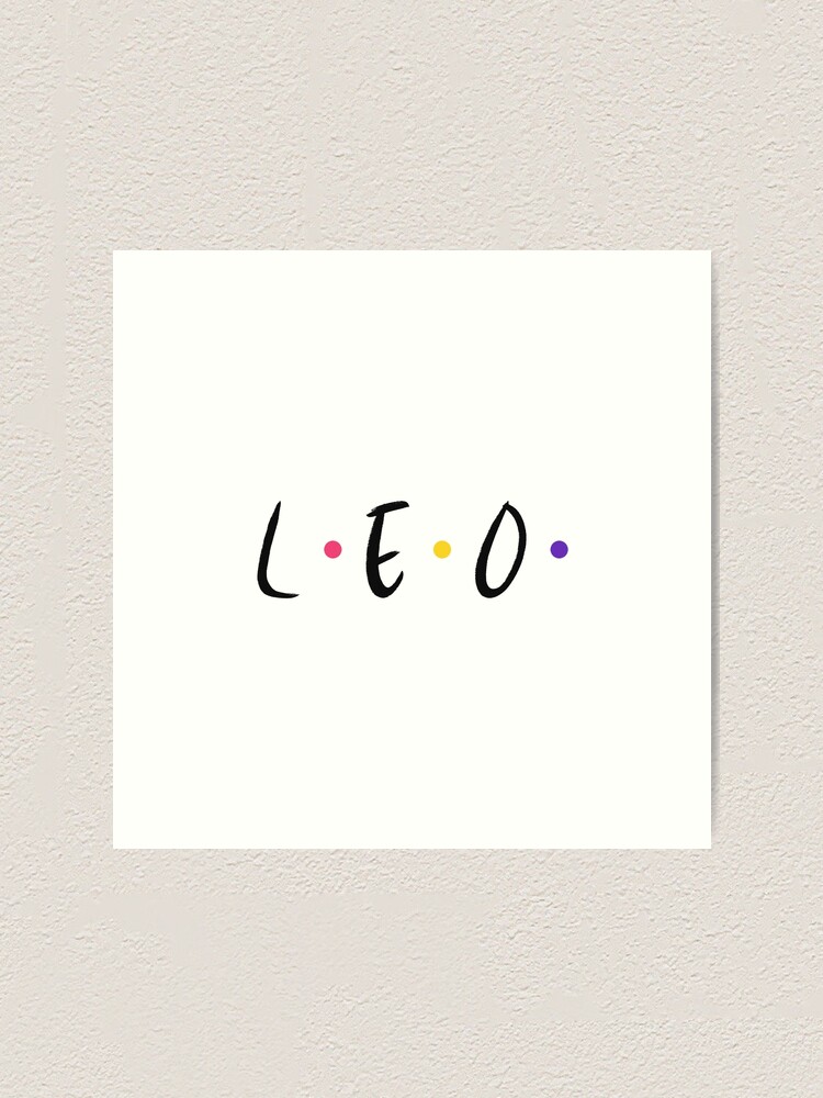 Leo Name Art Print for Sale by Teelogic