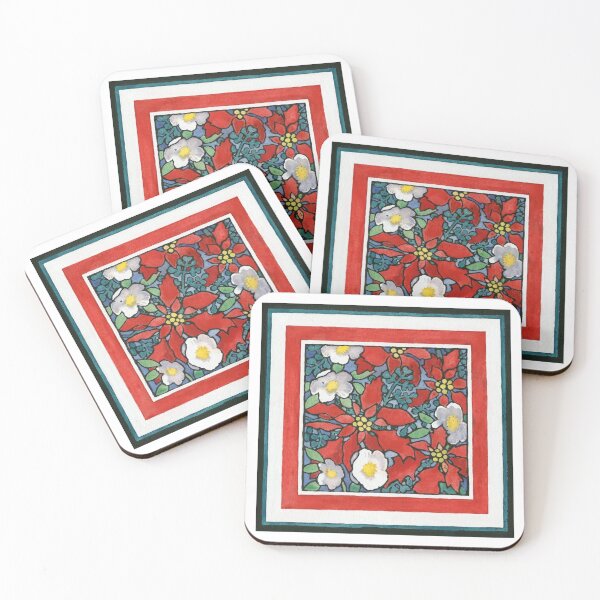 Item preview, Poinsettia and Christmas Roses designed and sold by Deborah Kindred.