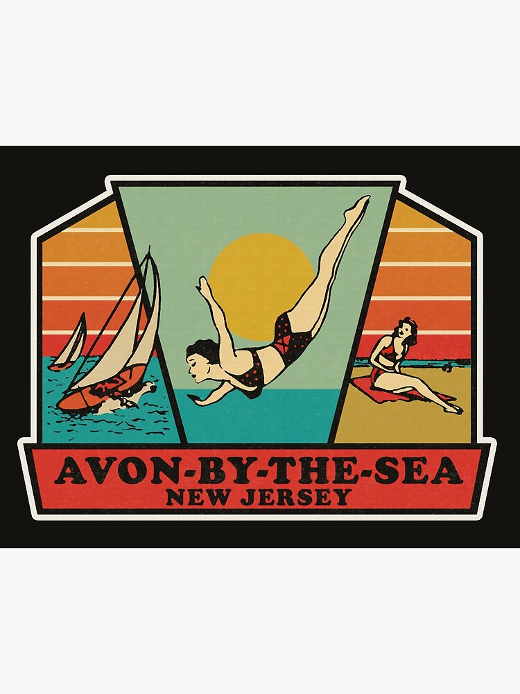 "Vintage AvonbytheSea New Jersey Travel Decal" Poster for Sale by