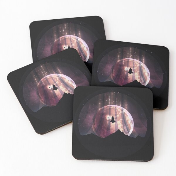 Item preview, Colorful Moon with Astronaut and Shuttle Graphic Print designed and sold by The Art of Teena Sauvola.