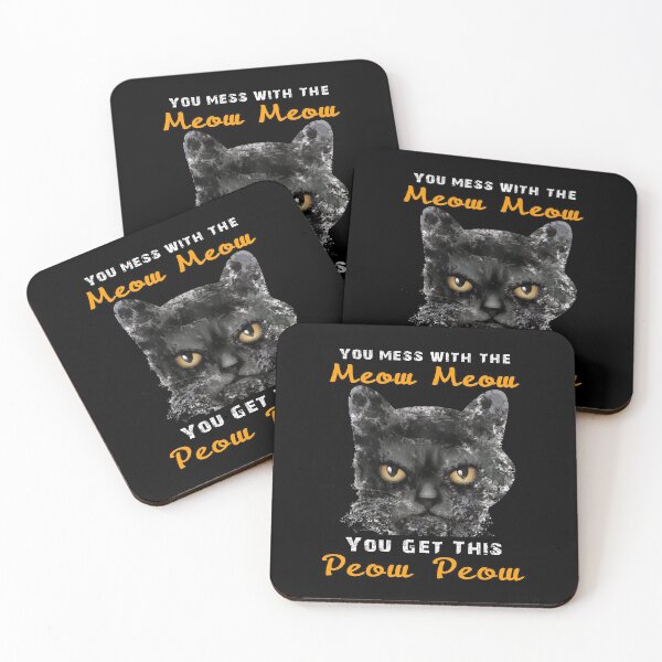 Item preview, You Mess With The Meow Meow You Get This Peow Peow ,Cat Lover Funny Sarcasm  designed and sold by oussimakh.