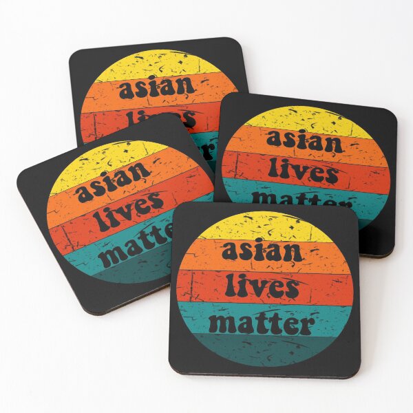 Item preview,  asian life matters, stop asian hate cool circle retro sunset black designed and sold by mikrocosmox.