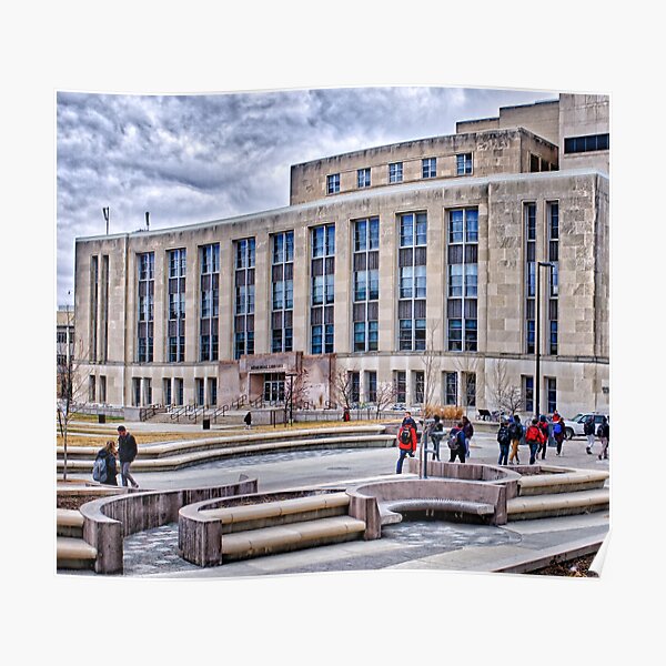 "UW Madison Memorial Library" Poster By Vkilman | Redbubble