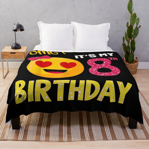 Item preview, OMG It's My 8th Birthday 8 Years Old Girls Emoji Birthday designed and sold by joandinkelSH.