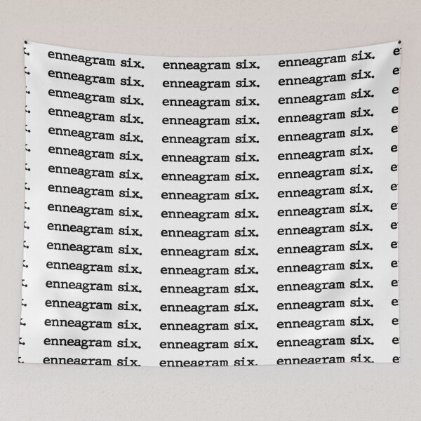 Item preview, Enneagram Six | Black Typewriter designed and sold by Sarahelena Barrios.