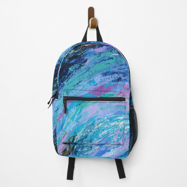 Item preview, Blue Abstract Waves, Contemporary Expressionism, Radiate by Courtney Hatcher designed and sold by cghatcherart.