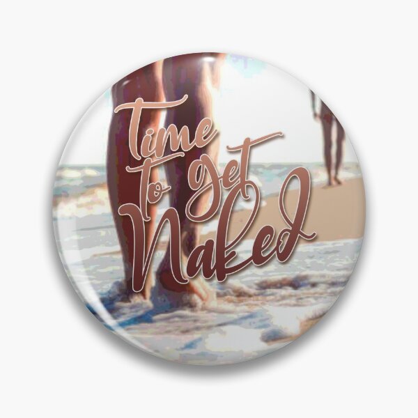 Item preview, Time to get Naked Clock with Beach Naturists Nudists designed and sold by NaturistGifts.