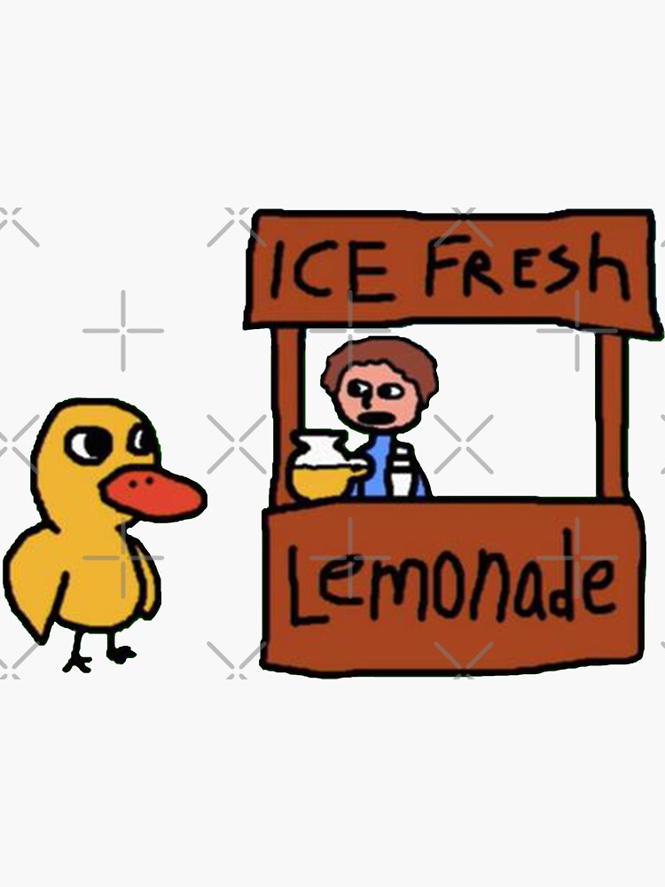 "Duck Song Lemonade stand " Sticker for Sale by psychapparel Redbubble