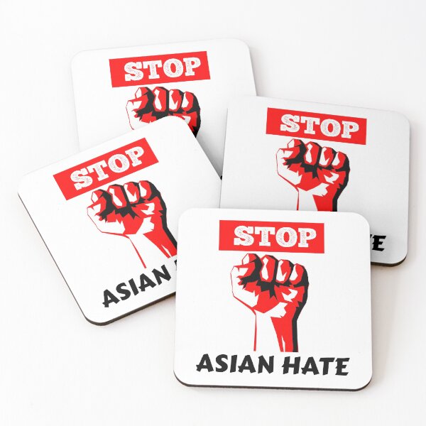 Item preview, stop asian hate red and black designed and sold by mikrocosmox.
