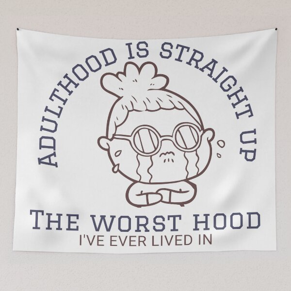 Item preview, Adulthood is Straight up the Worst hood designed and sold by KeleCo.