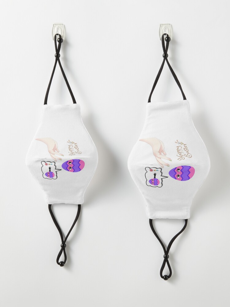 Alternate view of Happy easter - crazy egg and man Mask