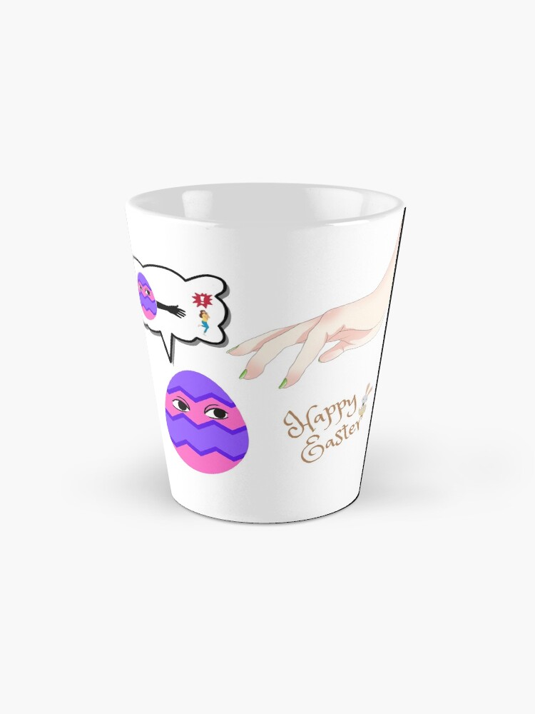 Alternate view of Happy easter - crazy egg and man Mug