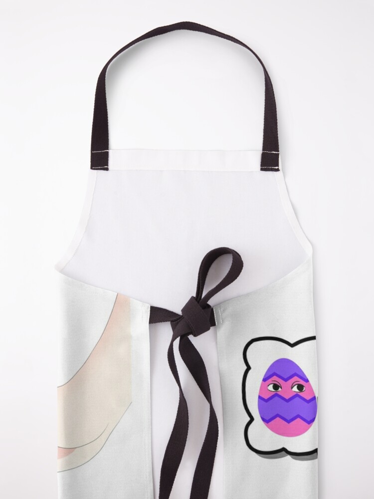 Alternate view of Happy easter - crazy egg and man Apron