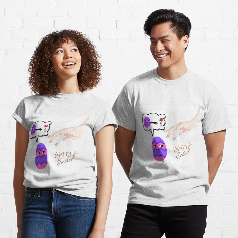 Happy easter - crazy egg and man Classic T-Shirt