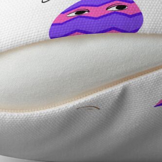 Alternate view of Happy easter - crazy egg and man Floor Pillow