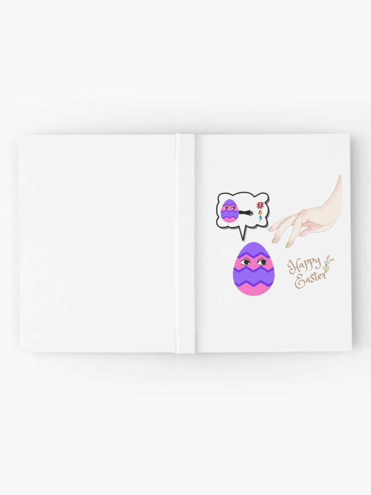 Alternate view of Happy easter - crazy egg and man Hardcover Journal
