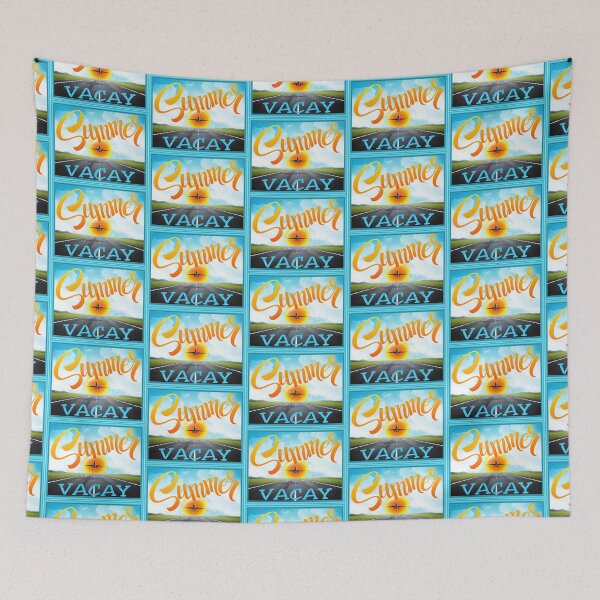 Item preview, Summer VACAY! (Daytime on Lt. Blue) designed and sold by PawsitiveMum.