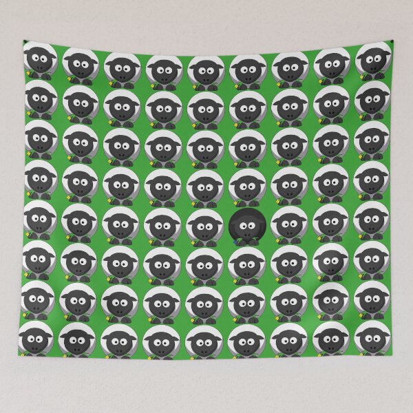 Artikelvorschau, Black Sheep Odd One Out entworfen und verkauft von MintGubbins.