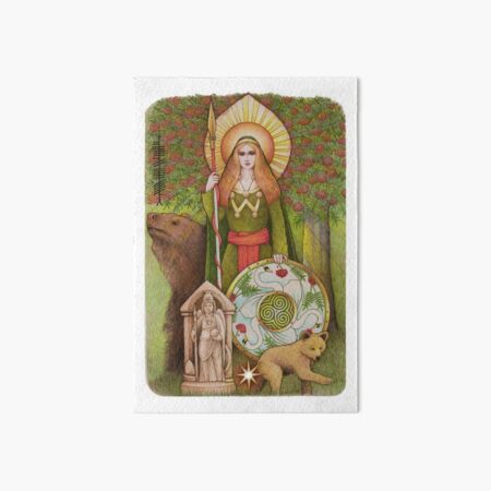 Brighid and the Rowan tree Art Board Print