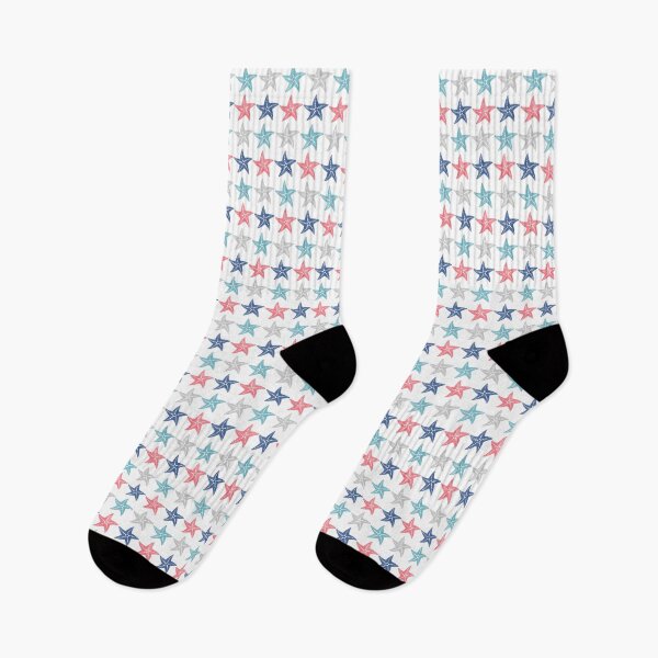 Item preview, Go With The Flow Nautical Starfish in Aqua Blue and Coral designed and sold by KrisInStitches.