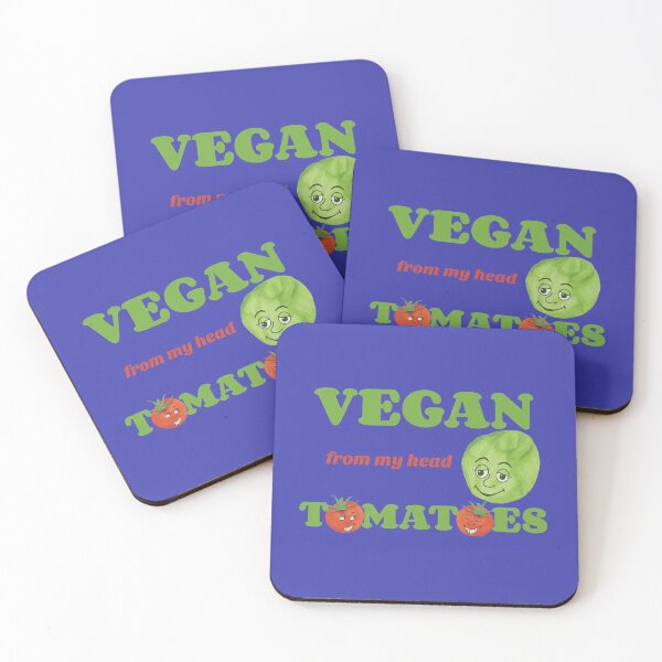 Item preview, Vegan from my head tomatoes, cute punny veggie characters designed and sold by Crystal Raymond.