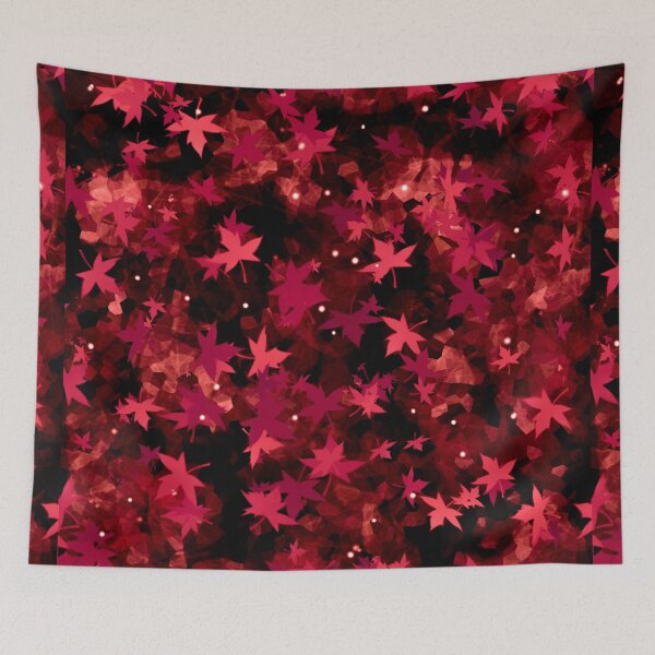 Item preview, Fallen Leaves - Bloody Red Magical Forest designed and sold by zazuzanta.