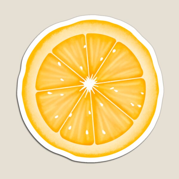 Lemon on Green Magnet