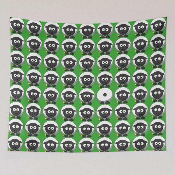 Item preview, Back to Front Sheep - Odd One Out designed and sold by MintGubbins.