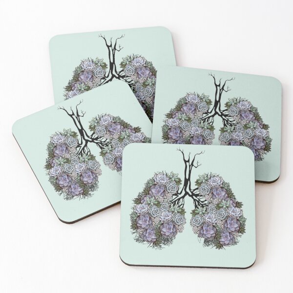 Item preview, Human Lungs cancer awareness, succulents plants and  human anatomy designed and sold by Collagedream.